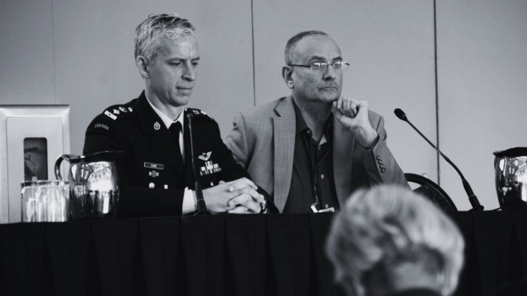 Dr. Martin Schreiber with trauma surgeons at NPSA Banff 2025 meeting